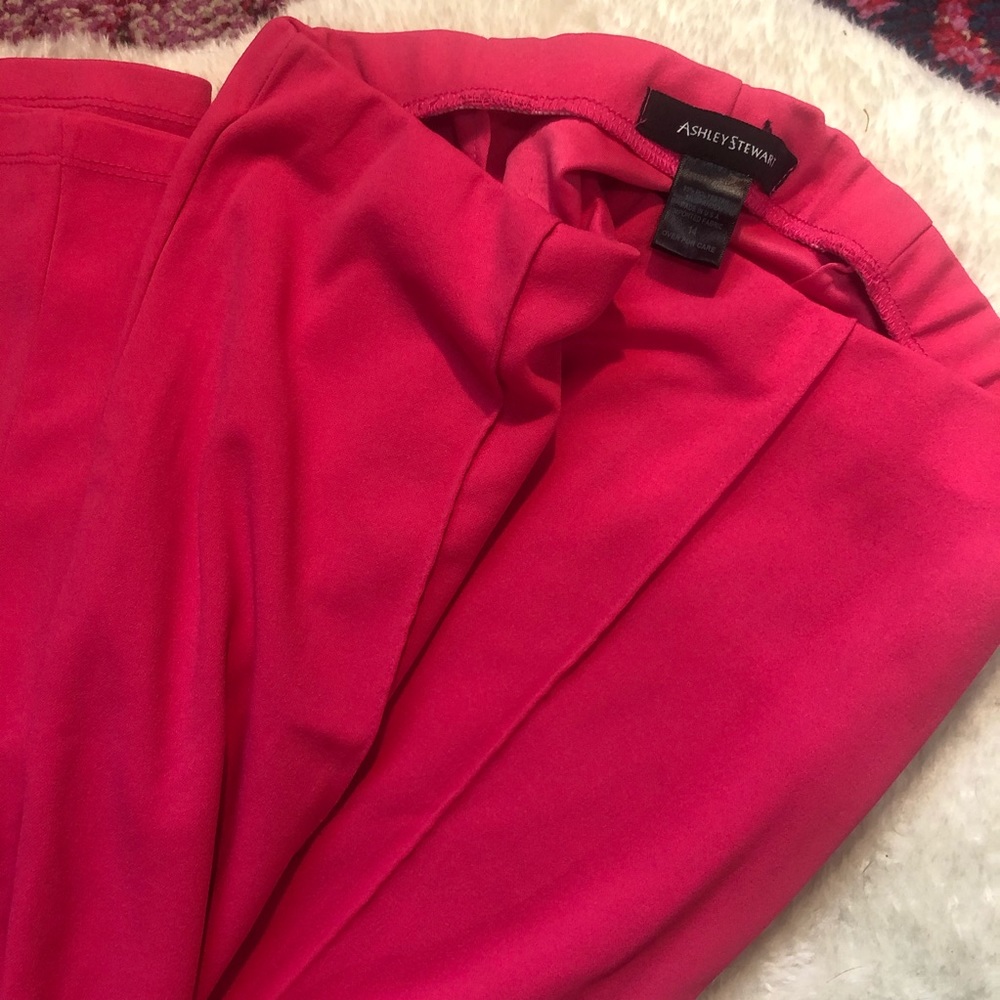 Ashley StewartBright Hot Pink Dress Pants